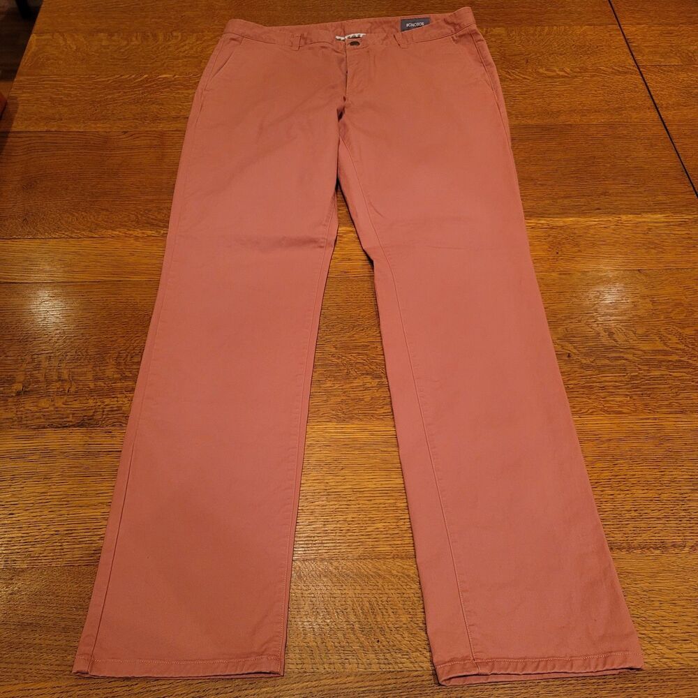 Bonobos Original Chino Slim Pants 38x34 Cotton Stretch Salmon Pink